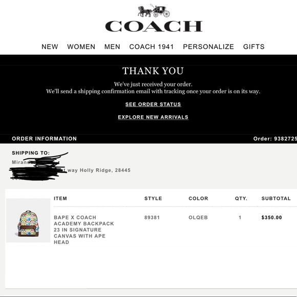 BAPE X COACH ACADEMY BACKPACK 23 IN CANVAS APE - Picture 8 of 8